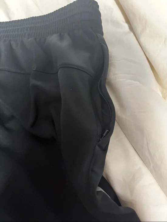 adidas Black Joggers with Red Lower Panels - Picture 6 of 7